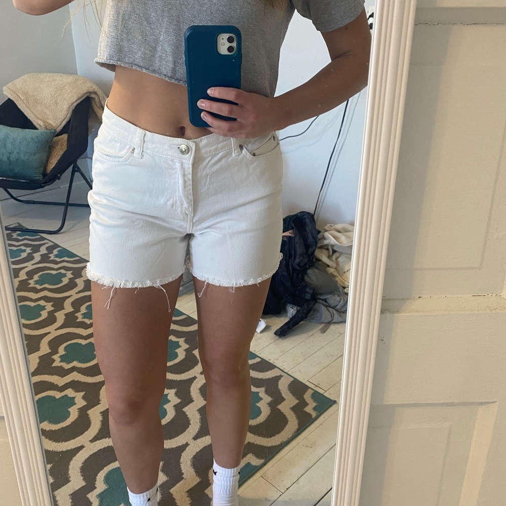 Women's White Denim Shorts
